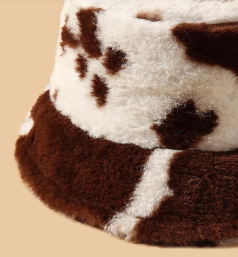 Graphic Fluffy Bucket Hat